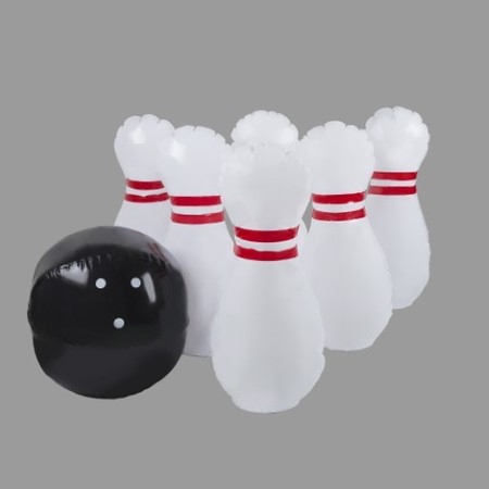 Toy Time Giant Bowling Game Set, Inflatable Jumbo Pins and Ball, Outdoor and Indoor Use, For Children/Adults 875761NGM